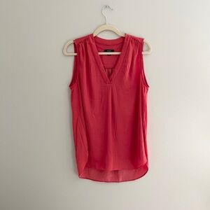 Red Alfani Sleeveless V-Neck Top